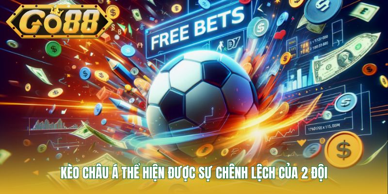 Kèo châu Á thể hiện được sự chênh lệch của 2 đội